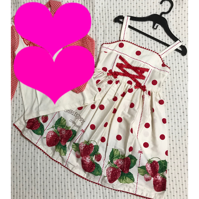 シャーリーテンプル いちご ジャンパースカート 120 - キッズ服女の子 シャーリーテンプル いちご ジャンパースカート 120 - キッズ服女の子