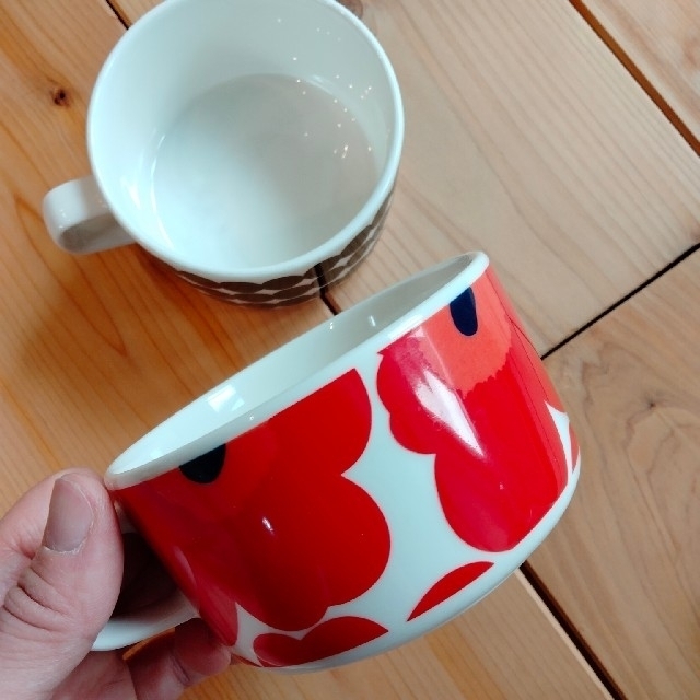 marimekko(マリメッコ)のマリメッコ　ウニッコ　スープカップ２個セット インテリア/住まい/日用品のキッチン/食器(グラス/カップ)の商品写真