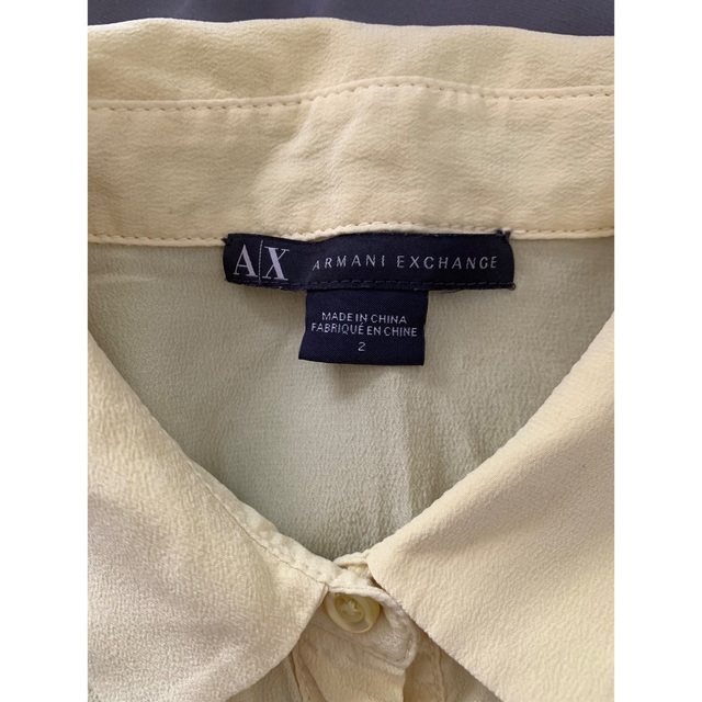 ARMANI EXCHANGE(アルマーニエクスチェンジ)のARMANI EXCHANGE シャツ　ロングシャツ　トップス　シルク　 レディースのトップス(Tシャツ(半袖/袖なし))の商品写真