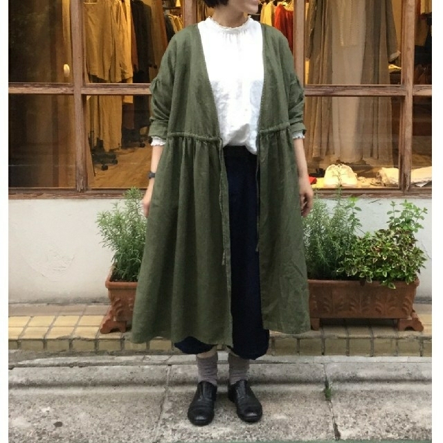 nest Robe(ネストローブ)の専用☆ネストローブ　リネンカシュクールワンピース レディースのワンピース(ロングワンピース/マキシワンピース)の商品写真