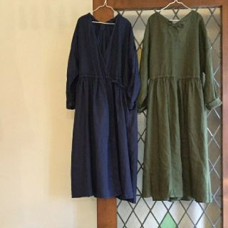 ネストローブ(nest Robe)の専用☆ネストローブ　リネンカシュクールワンピース(ロングワンピース/マキシワンピース)