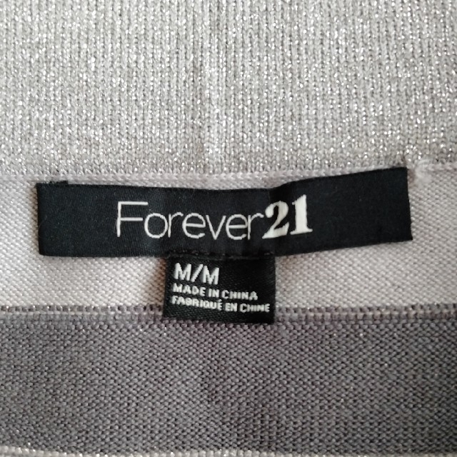 FOREVER 21(フォーエバートゥエンティーワン)のForever21　タイトスカート　ミニ　ニット　黒・グレー レディースのスカート(ミニスカート)の商品写真