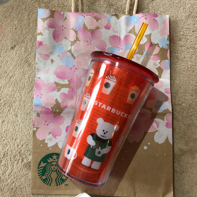 Starbucks Coffee(スターバックスコーヒー)の新品　25周年　スターバックス　コールドカップタンブラー　ベアリスタ　レッド インテリア/住まい/日用品のキッチン/食器(タンブラー)の商品写真