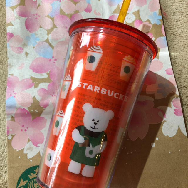 Starbucks Coffee(スターバックスコーヒー)の新品　25周年　スターバックス　コールドカップタンブラー　ベアリスタ　レッド インテリア/住まい/日用品のキッチン/食器(タンブラー)の商品写真