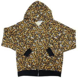 アベイシングエイプ(A BATHING APE)のレオパードサル迷彩柄ジップパーカー(パーカー)