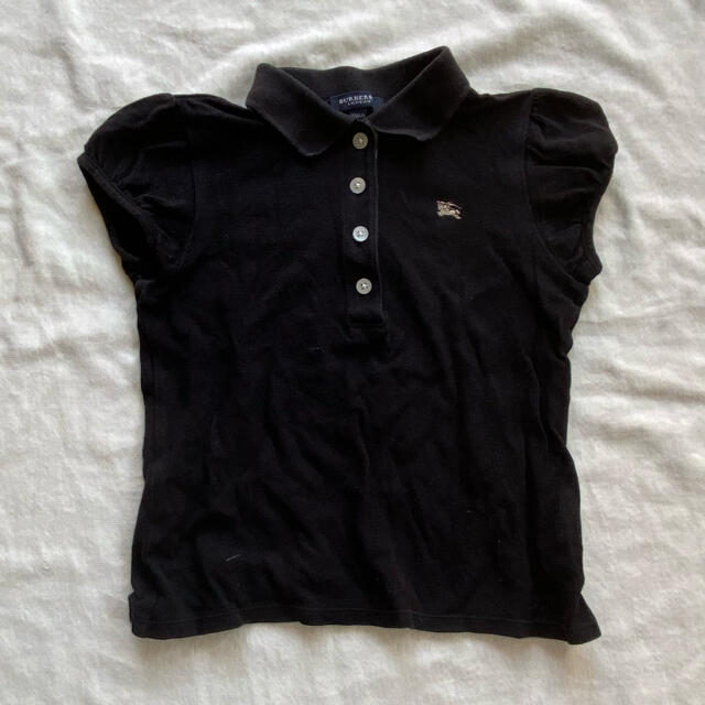 BURBERRY(バーバリー)のバーバリーロンドン　黒　半袖　パフスリーブ　ポロシャツ　130 キッズ/ベビー/マタニティのキッズ服女の子用(90cm~)(Tシャツ/カットソー)の商品写真