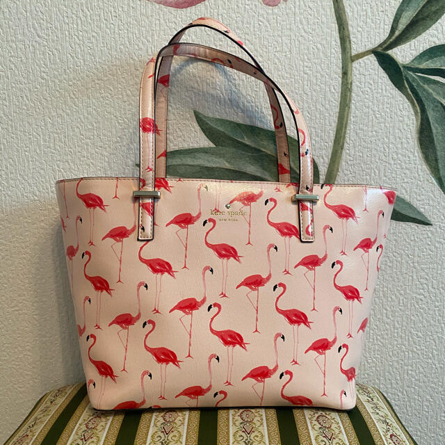 katespade ケイトスペードフラミンゴ レザートート