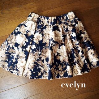 エブリン(evelyn)のevelyn 花柄スカート(ミニスカート)