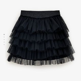 ザラキッズ(ZARA KIDS)の【美品】♥️ZARA KIDS♥️チュールフリル付スカート。134cm。(スカート)