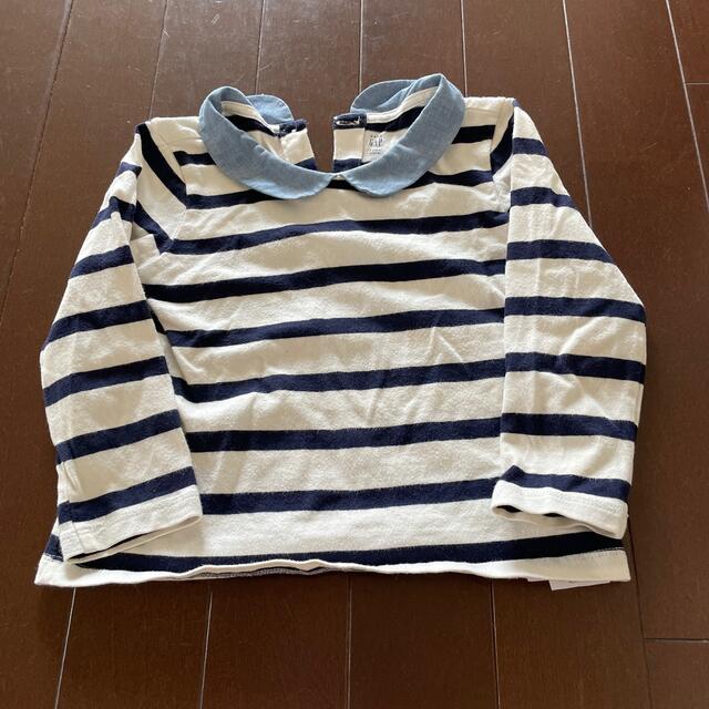 babyGAP(ベビーギャップ)のギャップ襟付きロングTシャツ　2y キッズ/ベビー/マタニティのキッズ服男の子用(90cm~)(Tシャツ/カットソー)の商品写真