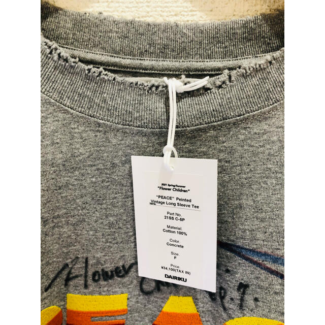 公式の SUNSEA - デザイナー手書き 別注 21ss 【希少】DAIRIKU Tシャツ 公式の SUNSEA - デザイナー手書き 別注 21ss 【希少】DAIRIKU Tシャツ