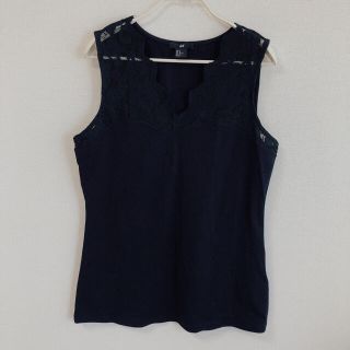 エイチアンドエム(H&M)のエイチアンドエム　トップス　カットソー　タンクトップ　レース(カットソー(半袖/袖なし))