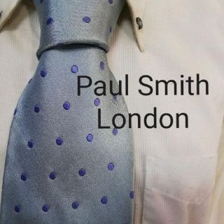 ポールスミス(Paul Smith)の大人気★Paul Smithポールスミスロンドン★光沢水玉ドット柄高級ネクタイ(ネクタイ)