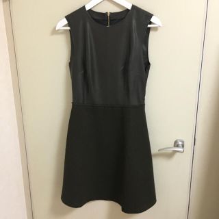 ザラ(ZARA)のZARA フェイクレザーワンピース(ミニワンピース)