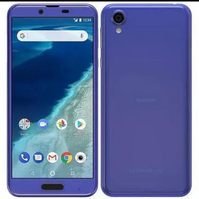 【美品】SIMフリー SHARP android one X4 オーシャンブルー