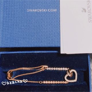 スワロフスキー(SWAROVSKI)の♡スワロフスキー　ハートブレスレット♡(ブレスレット/バングル)