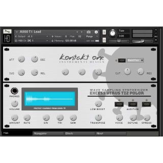 【#KONTAKT音源】EXCESS VIRUS TI　シンセサイザー　GUIV(ソフトウェア音源)