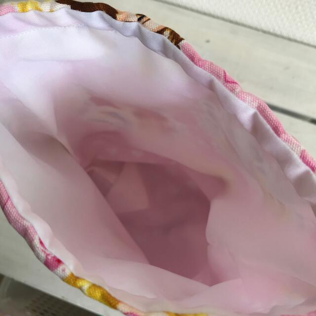 ラスト♡ハートフラワー柄♡ピンクハート ミニフリル  コップ袋 ハンドメイドのキッズ/ベビー(外出用品)の商品写真