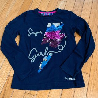 デシグアル(DESIGUAL)のDesigual スパンコール ロンＴ ☆ 140(Tシャツ/カットソー)