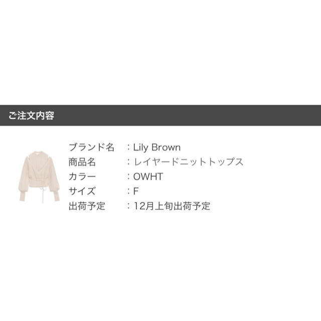 Lily Brown - lily brown レイヤードニットトップスの通販 by ガゥガゥ｜リリーブラウンならラクマ 最新品