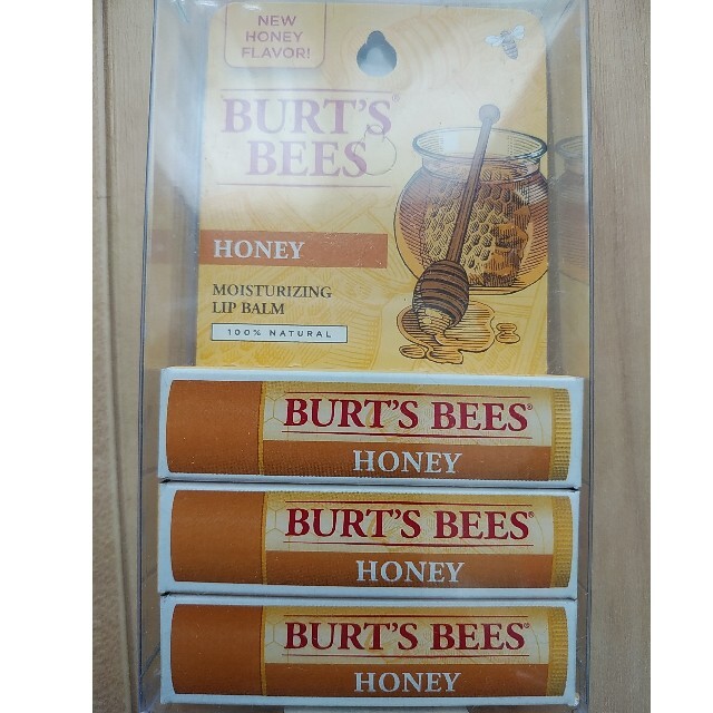 BURT'S BEES(バーツビーズ)のBURT'S BEES ハニー リップ 3本セット コスメ/美容のスキンケア/基礎化粧品(リップケア/リップクリーム)の商品写真