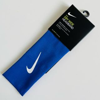 ナイキ(NIKE)のNIKE ナイキ ヘアバンド ブルー Dri-Fit ワイド ターバン(ヘアバンド)