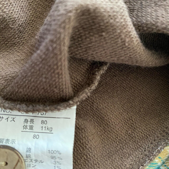 ベルメゾン(ベルメゾン)のパパ　親子コーデ　リンクコーデ　ワンピース 80 チェックシャツ　親子ペア キッズ/ベビー/マタニティのベビー服(~85cm)(ワンピース)の商品写真