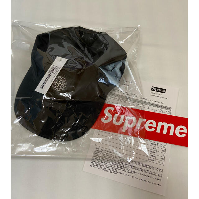 supreme ストーンアイランド コラボ キャップ 【Black】