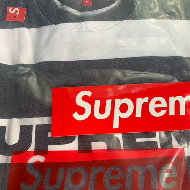 Supreme - 【黒M】supreme Printed Stripe S/S Top BLACKの通販 by ...