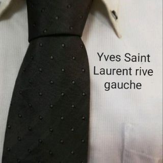 サンローラン(Saint Laurent)の最高級★イヴサンローランリヴゴーシュ★光沢ドット柄シルクネクタイ★希少★(ネクタイ)