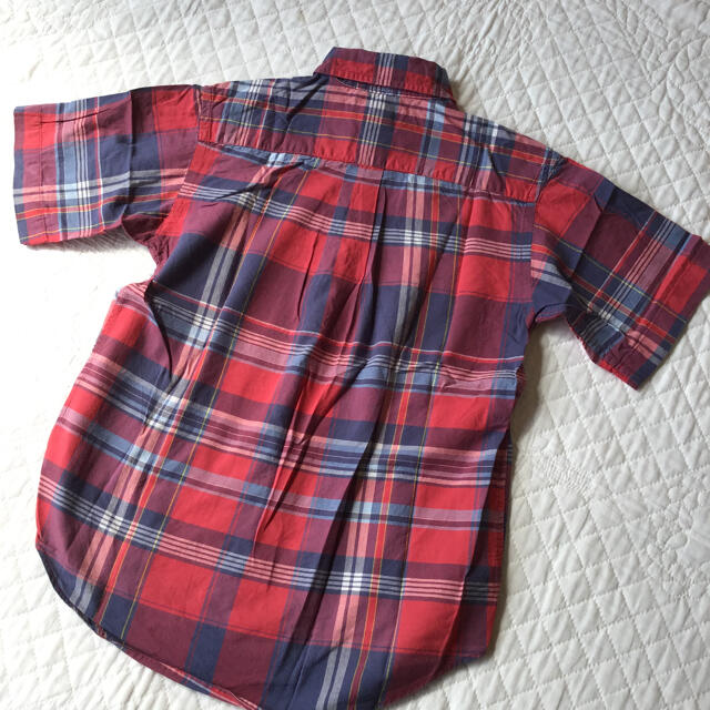 POLO RALPH LAUREN(ポロラルフローレン)の専用☆POLO ラルフローレン  半袖ボタンダウンシャツ☆サイズＳ(8)赤系 キッズ/ベビー/マタニティのキッズ服男の子用(90cm~)(ブラウス)の商品写真