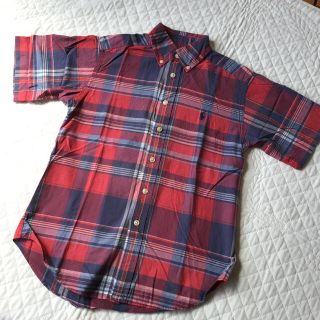 ポロラルフローレン(POLO RALPH LAUREN)の専用☆POLO ラルフローレン  半袖ボタンダウンシャツ☆サイズＳ(8)赤系(ブラウス)