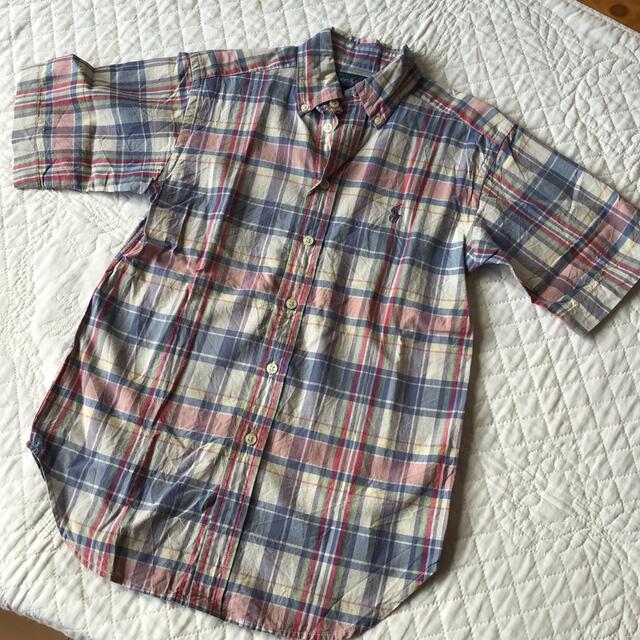 POLO RALPH LAUREN(ポロラルフローレン)の☆POLO ラルフローレン  半袖ボタンダウンシャツ☆サイズＳ(8)薄青 キッズ/ベビー/マタニティのキッズ服男の子用(90cm~)(ブラウス)の商品写真