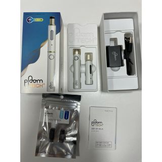 プルームテック(PloomTECH)の【未使用品】ploom tech+ ホワイト※マウスピース2つ付(タバコグッズ)