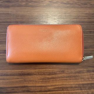 Smythson スマイソン マラ 長財布 オレンジ 検)Celine