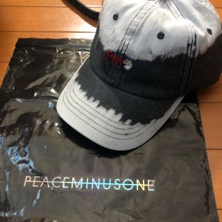 ピースマイナスワン(PEACEMINUSONE)の0315様専用　PMO DENIM BLEACH CAP #1BLACK(キャップ)