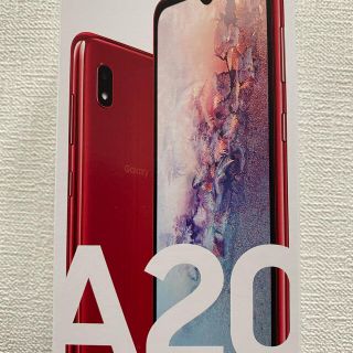 ギャラクシー(Galaxy)のGalaxy A20 32GB レッド　AU SIMフリー(スマートフォン本体)