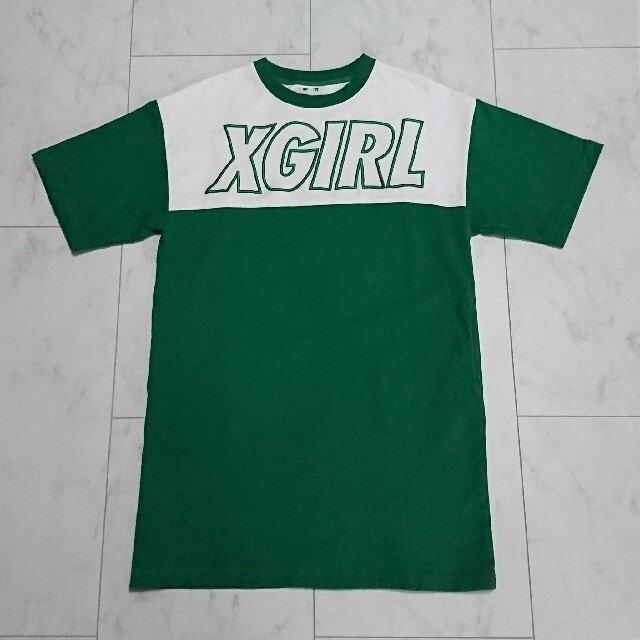 X-girl(エックスガール)の【美品】X-girl  エックスガール ワンピース 半袖 Tシャツ ロンT レディースのトップス(Tシャツ(半袖/袖なし))の商品写真