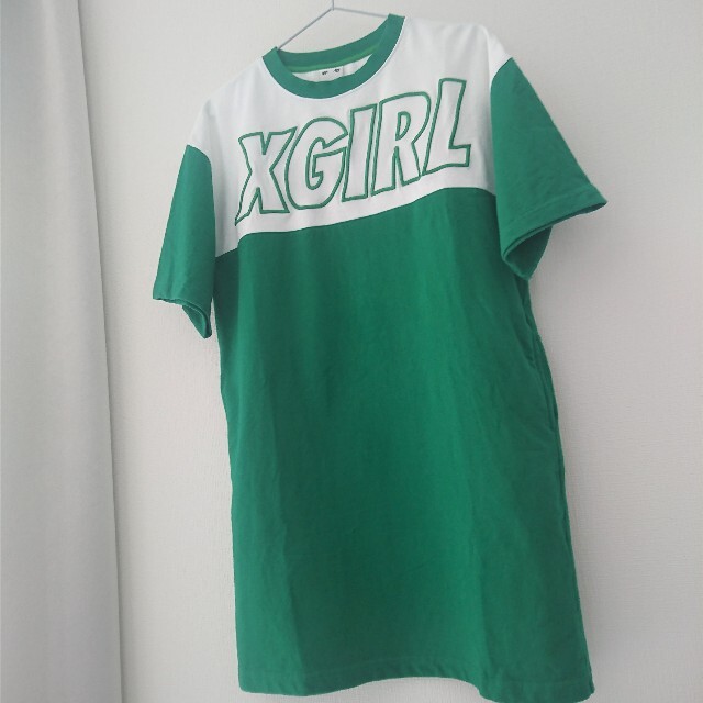 X-girl(エックスガール)の【美品】X-girl  エックスガール ワンピース 半袖 Tシャツ ロンT レディースのトップス(Tシャツ(半袖/袖なし))の商品写真