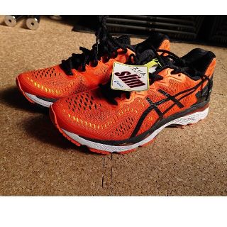 アシックス(asics)のasics  アシックス  オレンジ ランニングシューズ ゲルカヤノ(スニーカー)