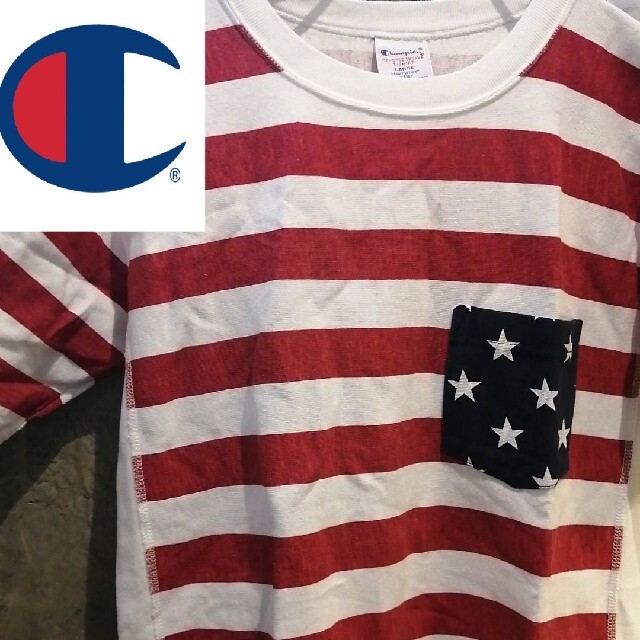 Champion(チャンピオン)の【reverse weave】champion星ポケットT　STUSSY GDC メンズのトップス(Tシャツ/カットソー(半袖/袖なし))の商品写真