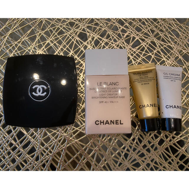 【CHANEL】フェイスパウダー定価6,600円&化粧下地セット