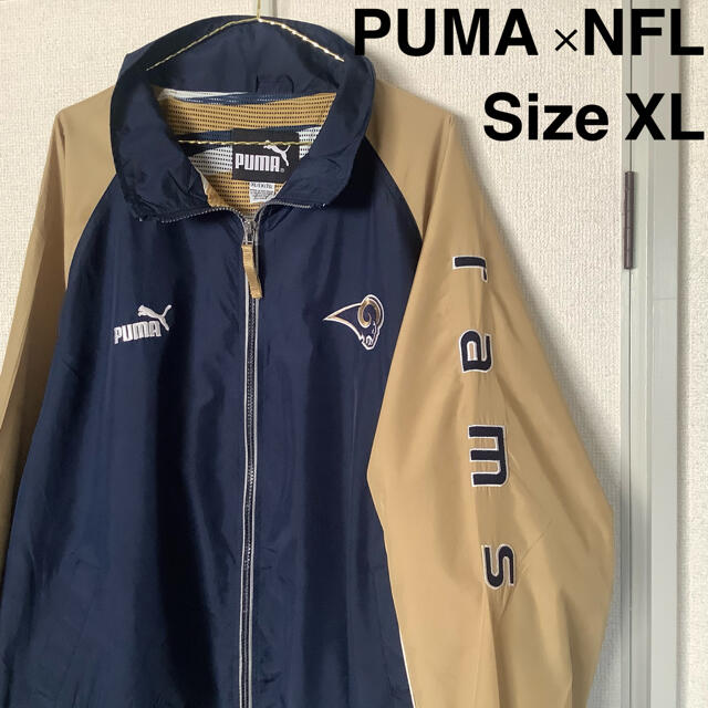 Puma NFL ロサンゼルスラムズ　刺繍ロゴ　XL ナイロンJKT
