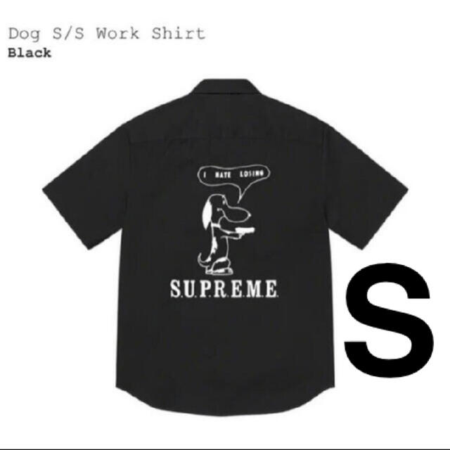 Supreme Dog S/S Work Shirt Black 黒 Sサイズ