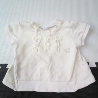 ハッカベビー(hakka baby)のused hakka baby 80サイズ 半袖 後ろレース カットソー 女の子(シャツ/カットソー)