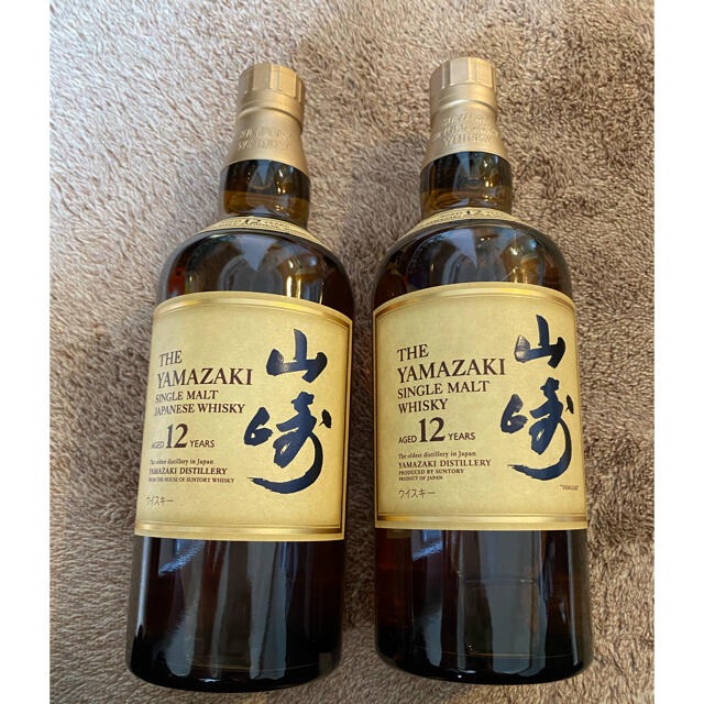 サントリー(サントリー)の【5/6削除予定】【箱なし】山崎12年　2本セット　700ml 食品/飲料/酒の酒(ウイスキー)の商品写真