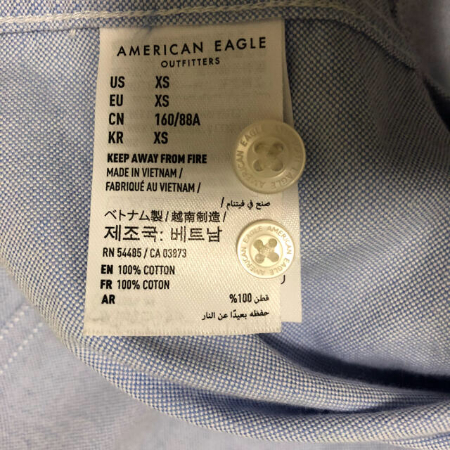 American Eagle(アメリカンイーグル)のえびすshop様専用 美品 アメリカンイーグル 半袖ワイシャツ 水色 XS メンズのトップス(シャツ)の商品写真