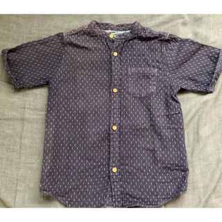 ザラキッズ(ZARA KIDS)のZARA BOYS ガーゼコットン地　スタンドカラーシャツ　ブラウス(ブラウス)