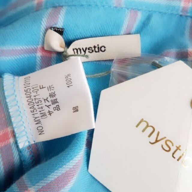 mystic(ミスティック)の【 mystic 】 新品  2wayチェックシャツ レディースのトップス(シャツ/ブラウス(長袖/七分))の商品写真