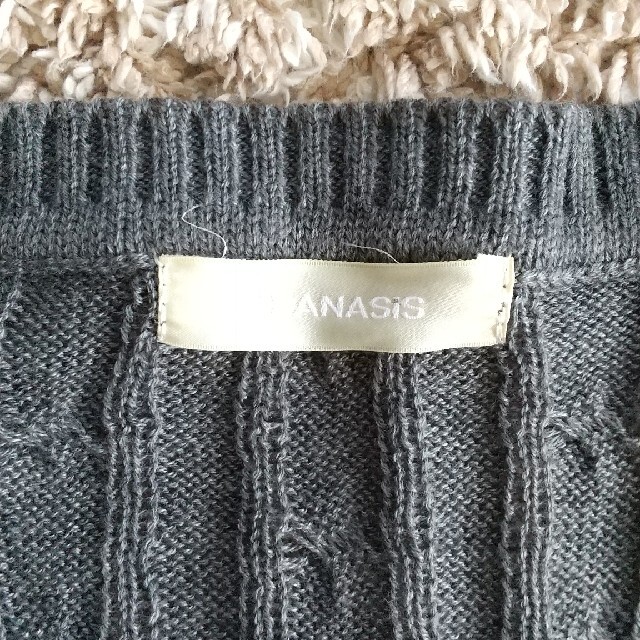 JEANASIS(ジーナシス)のjeanasis グレー ニット レディースのトップス(ニット/セーター)の商品写真